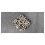 Monet Dragonfly Brooch and Silver-Tone Filigree Brooch Set