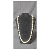 Set of Beaded Necklaces with Blue and Cream Tones - display not inc
