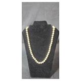 Set of Beaded Necklaces with Blue and Cream Tones - display not inc