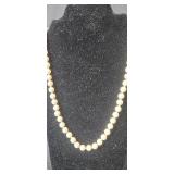 Set of Beaded Necklaces with Blue and Cream Tones - display not inc