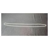 Set of Beaded Necklaces with Blue and Cream Tones - display not inc