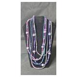 Set of 3 Beaded Necklaces in Multi-Color and Blue Designs - display not inc