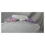 Set of 3 Beaded Necklaces in Multi-Color and Blue Designs - display not inc