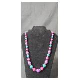 Set of 2 Colorful Beaded Necklaces with Clasp Closure - display not inc