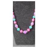 Set of 2 Colorful Beaded Necklaces with Clasp Closure - display not inc