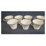 Set of 8 Lenox Repertoire China Cups & Saucers with Floral Pattern - display not inc