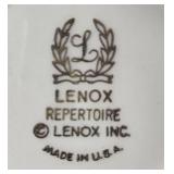 Set of 8 Lenox Repertoire China Cups & Saucers with Floral Pattern - display not inc