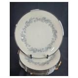 Set of 8 Lenox Repertoire Salad Plates with Silver Trim - display not inc