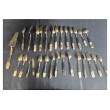 Set of Mid-Century Modern Flatware with Cake Server