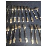Set of Mid-Century Modern Flatware with Cake Server