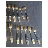 Set of Mid-Century Modern Flatware with Cake Server