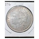 1896 US MORGAN SILVER DOLLAR