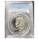 1973-S US PROOF EISENHOWER DOLLAR PCGS PF69CAM SILVER