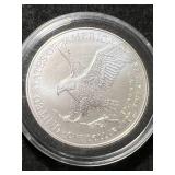 2024 AMERICAN SILVER EAGLE 1 TROY OZ .999 FINE SILVER IN AIRTITE