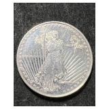 1 TROY OZ .999 FINE SILVER LIBERTY ROUND