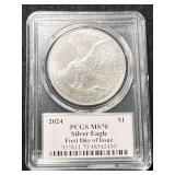 2024 AMERICAN SILVER EAGLE PCGS MS70