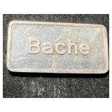 1 TROY OZ .999 FINE SILVER BACHE BAR