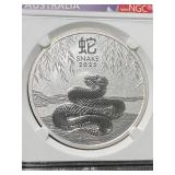 2025 AUSTRALIAN YEAR OF THE SNAKE NGC MS70