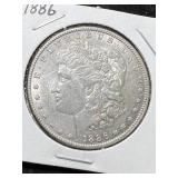 1886 US MORGAN SILVER DOLLAR
