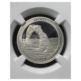 2014-S US ARCHES SILVER QUARTER NGC PF69 ULTRA CAMEO