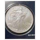 2024 AMERICAN SILVER EAGLE 1 TROY OZ .999 FINE SILVER IN APMEX HOLDER