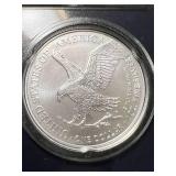 2024 AMERICAN SILVER EAGLE 1 TROY OZ .999 FINE SILVER IN APMEX HOLDER