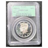 1993-S US PROOF KENNEDY HALF DOLLAR PCGS PR68 DCAM SILVER