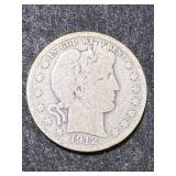 1912-D US BARBER HALF DOLLAR