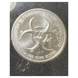 1 TROY OZ .999 FINE SILVER STARVING LIBERTY ZOMBUCKS ROUND SLABBED