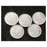.5 TROY OZ .999 FINE SILVER FRACTIONAL ROUNDS