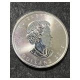 2019 CANADIAN MAPLE LEAF 1 TROY OZ .9999 FINE SILVER