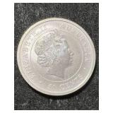 HALF TROY OZ .999 FINE SILVER 2014 GREAT WHITE SHARK ROUND