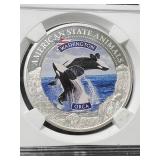 2021 US STATE ANIMAL SERIES COOK ISLAND ROUND NGC MS70