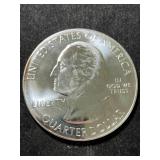 5 TROY OZ .999 FINE SILVER 2015 SARATOGA QUARTER DESIGNED ROUND