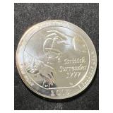 5 TROY OZ .999 FINE SILVER 2015 SARATOGA QUARTER DESIGNED ROUND