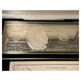 4 TROY OZ .999 FINE SILVER $100 BILL DESIGNED BAR