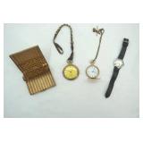 Vintage Eline Pocket Watches & Cigarette Case