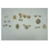 Jeweled Brooches, Jeweled Clip-On Earrings, and Jeweled Necklace Pendant