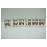 Vintage 1950s Federal Glass Tomato Juice Glasses (6ct)