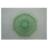 Vintage Green Depression Glass Serving Plate 10.5" diameter