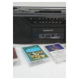 Magnavox Stereo Radio Cassette Recorder and Tapes