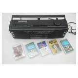 Magnavox Stereo Radio Cassette Recorder and Tapes