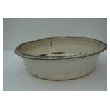 Antique Enamelware Wash Basin 18" diameter