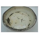 Antique Enamelware Wash Basin 18" diameter