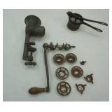Antique Universal Food Chopper and Accessories & Vintage Potato Ricer