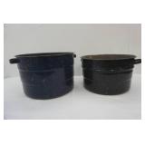 Vintage Graniteware Canning Pots (2ct), some holes in one