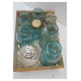 Vintage Canning Jars and Wood Crate