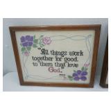 (5ct) Framed Embroidery
