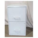 2-Drawer White Metal File Cabinet