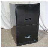 2-Drawer Black Metal File Cabinet